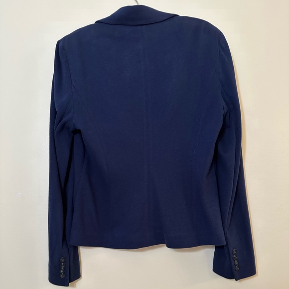 Jones New York Signature Navy Cotton Blazer, Size 10 - Picture 2 of 5